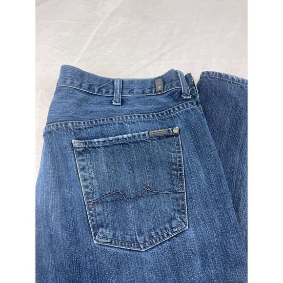 7 For All Mankind Men’s Straight Jeans Size 40/32 Denim 100% Cotton 5 Pocket - Picture 10 of 10